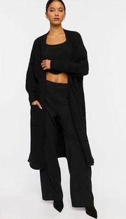 Long Black Knit Cardigan