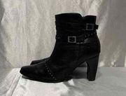 Harley Davidson Black Leather Ankle Boots Stefanie Sz 9.5