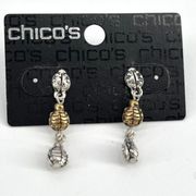 NWT Chico’s ladybug Two tone dangle drop earrings lady bug