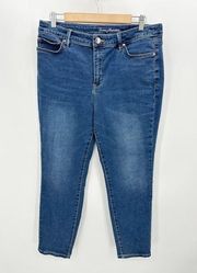 Tommy Bahama Jeans Women 14x28 Blue Borocay Indigo High Rise Ankle Cotton Blend