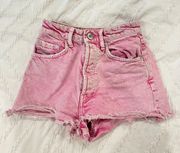 pink jean shorts