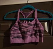 Champion LG purple army print seamless sports bra