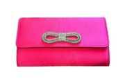 Urban Expressions Women's Bright Pink and Silver Crossbody Classy Purse