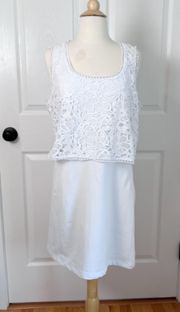 White Tank Dress With Lace