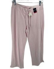 New York & Company vintage Y2K Drawstring Cropped Pants Straight Leg Pink Small