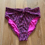 NWT Jessica Simpson swim bikini bottom animal print pink