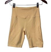 girlfriend collective high rise bike short yellow S