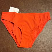 Andie Swim Bikini Rib Bottom orange Size L NWT