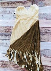 Bebe fringe hem‎ dress size L euc