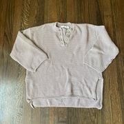 Park Adeline pink Henley style sweater