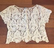 🆕 Charlotte Russe | Crochet Ivory Lace Top Medium