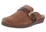 Darla Suede Toffee Brown Slip On Comfort Clogs 7.5