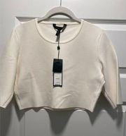 New BCBGMaxAzria Gardenia White Crop Top