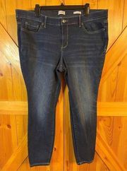 Wonderly Womens Jeans Size 18W Blue Denim Dark Wash Mid Rise Skinny (1926)