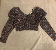 Vintage Extra Femme Collection Ruffle Crop Top