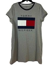 Gray with Iconic Block Logo T-Shirt Dress Size Extra Large NWOT
