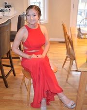 Red Two Piece Prom Dress