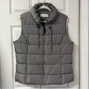 Gray Zip Up Puffer Vest Size XL