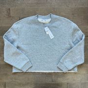 NWT | Top Shop Grey Crew Neck Cropped Sweater Size 4-6