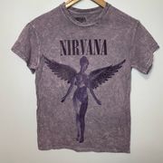 Nirvana Purple Tshirt FLAWED S Unisex Tie Dye In Utero Licensed Band Tee