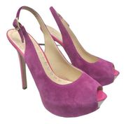 Pink Suede Heels Size 7.5