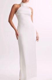 Claire Satin Drape Back Maxi Dress