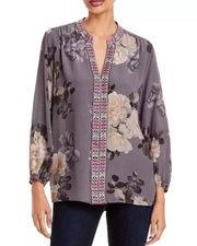 Johnny Was Workshop Floral Paris Effortless Blouse XS