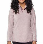 32 Degree Heat Lavender Purple T-Snap Fleece Sweatshirt Women's Size Large