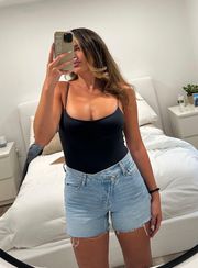 Crossover Denim Shorts