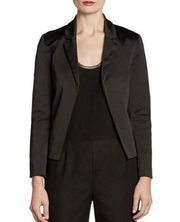 Joie Anders Satin Blazer in Caviar