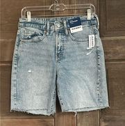 Old Navy High-Waisted OG Straight Cut-Off Jean Shorts -7inch inseam Size 4 NWT