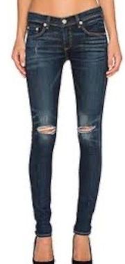 Revolve Rag & Bone JEANS Slim Distressed Skinny in Ayoyama Size 26 $225