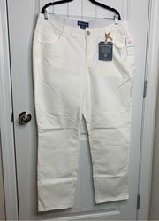 Democracy Absolution white straight leg jeans size 20 W high rise