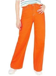 Dickies wide leg orange baggy jeans 13