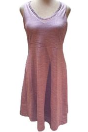 Purple Sleeveless V-Neck Racerback Knee Length A-Line Dress Size Medium