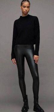 All Saints Cora High-Rise Skinny Fit Faux Leggings