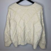 MOD on Trend Fuzzy Off White Long Sleeve Sweater Size M