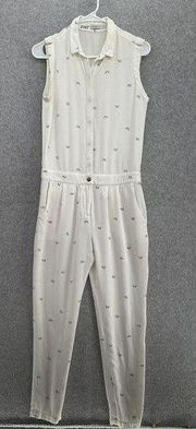 Alternative Women's Sleeveless Jumpsuit Size Small Button Down Bicycle Print