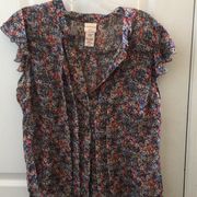 Ladies sheer summery Covington blouse lrg petite