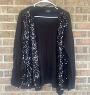 Black sequined cardigan