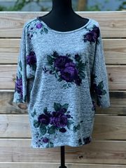 Woman’s Floral Print Shirt Size L