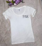 VS PINK Off White Graphic Tee