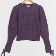 Carmen Cropped cable knit sweater