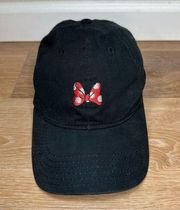 Disney Minnie Mouse Black Adjustable Cap Hat