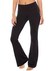 GAIAM OM-DRI Flare Leg Yoga Pants Pullon Stay-Put Waist Stretchy Black XL, NWT