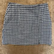 BDG  Urban Outfitters Tartan Blue Plaid XS Mini Skirt Zipper