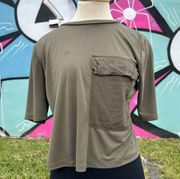 ASOS Design Green Oversized Front Pocket Tshirt Size 4