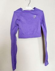 Gymshark  Vivid Purple Vital Seamless Long Sleeve Crop Top