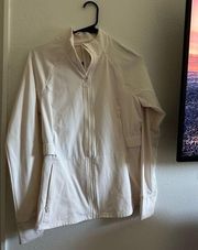 Fabletics white active wear jacket