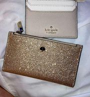 Kate Spade  Glitter Wallet & Card Holder Bundle
